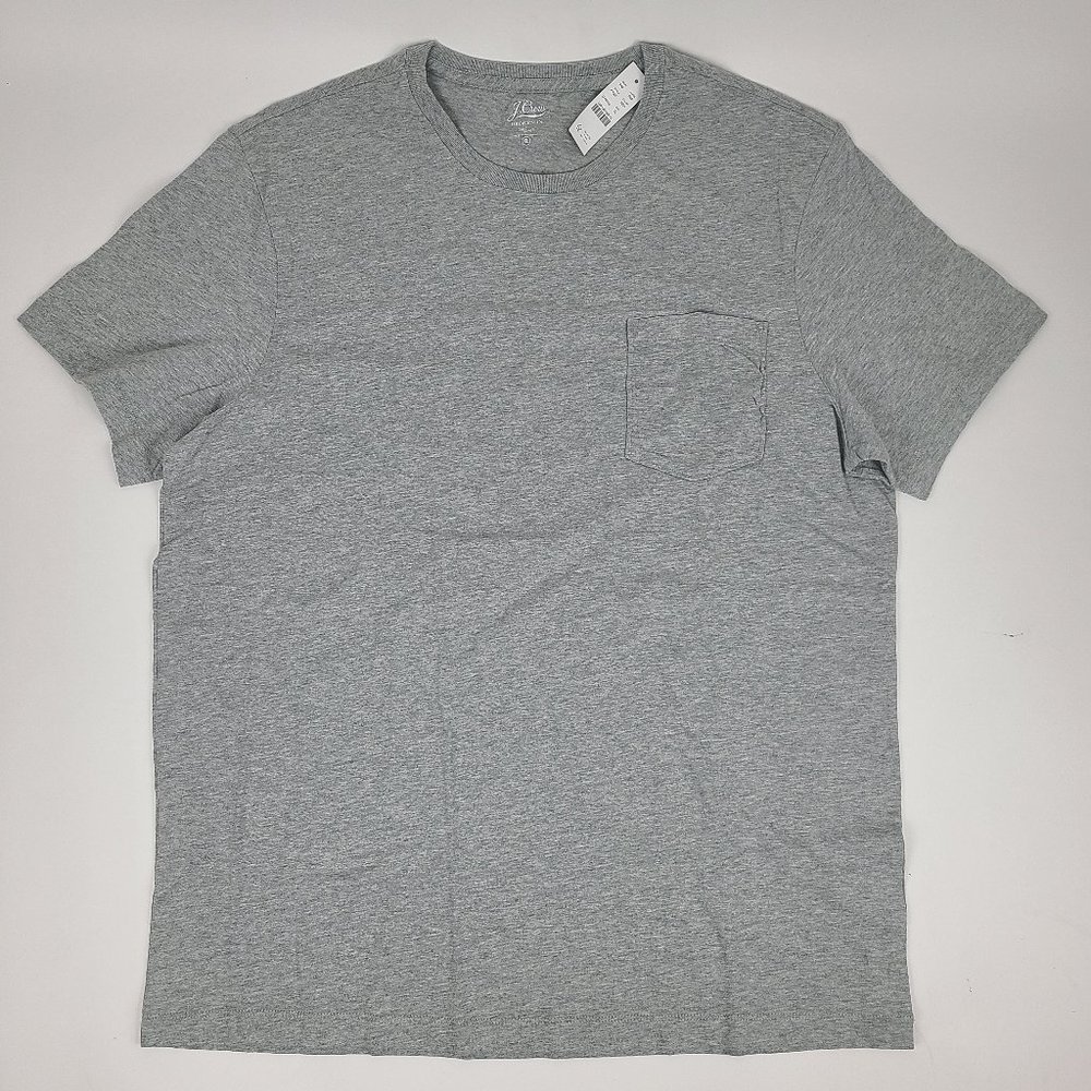 J. Crew Broken In Pocket Tee T-Shirt Men's XL 'Heather Gray' (HGR) Grey